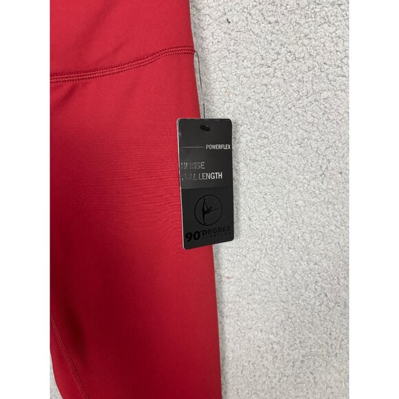 90 Degree by Reflex High Waist Power Flex Tummy Control Leggings Sangria XS NWTs - Picture 6 of 7